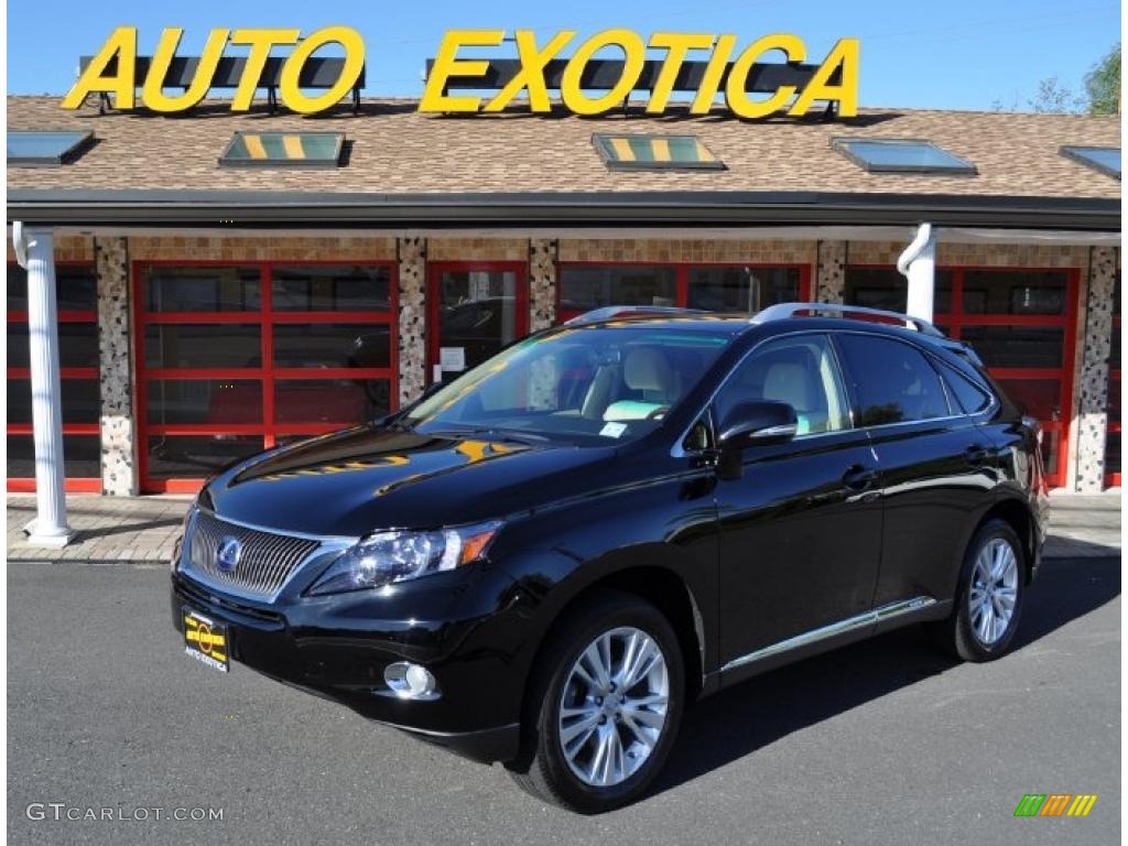 2010 RX 450h AWD Hybrid - Obsidian Black / Parchment/Brown Walnut photo #1