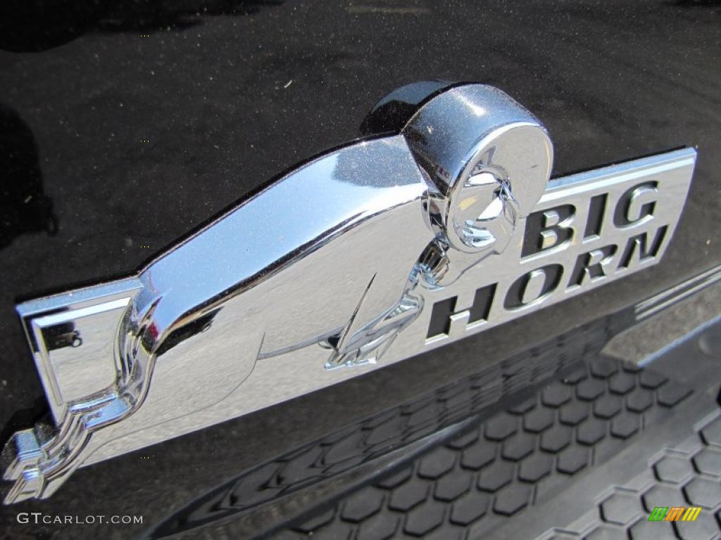 2011 Ram 1500 Big Horn Quad Cab - Brilliant Black Crystal Pearl / Dark Slate Gray/Medium Graystone photo #13