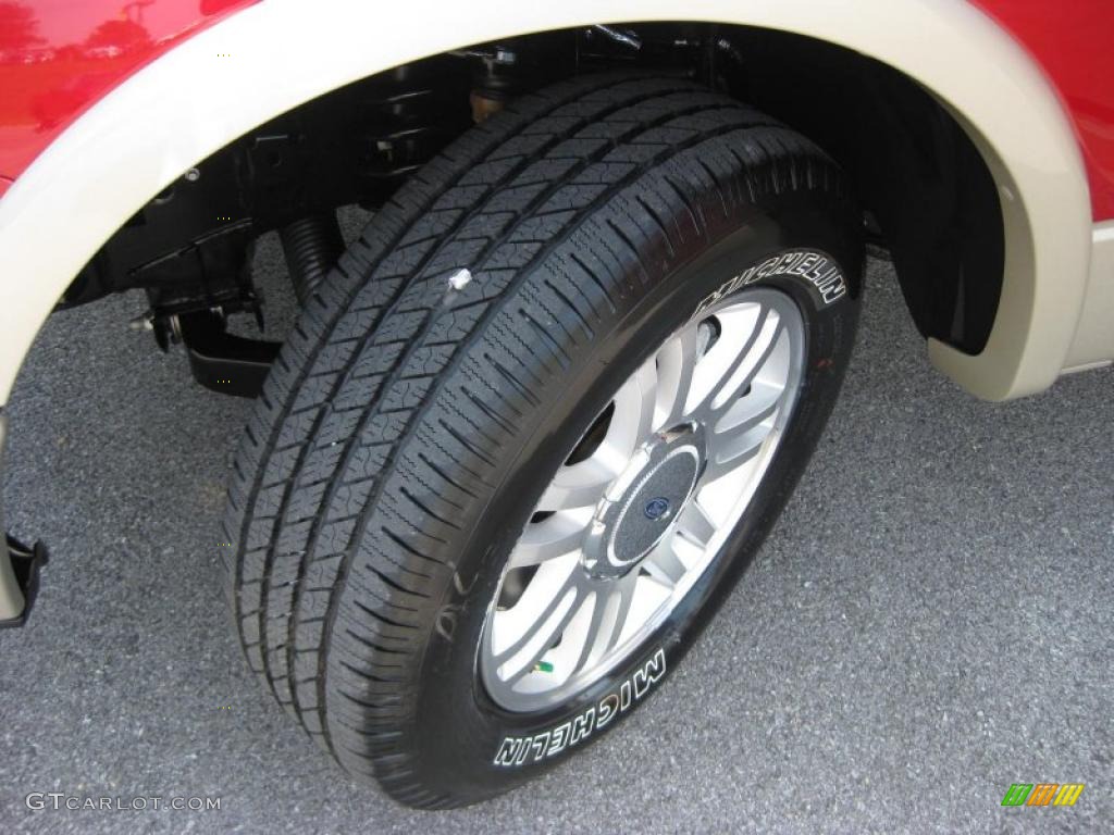 2010 F150 Lariat SuperCrew - Red Candy Metallic / Tan photo #9