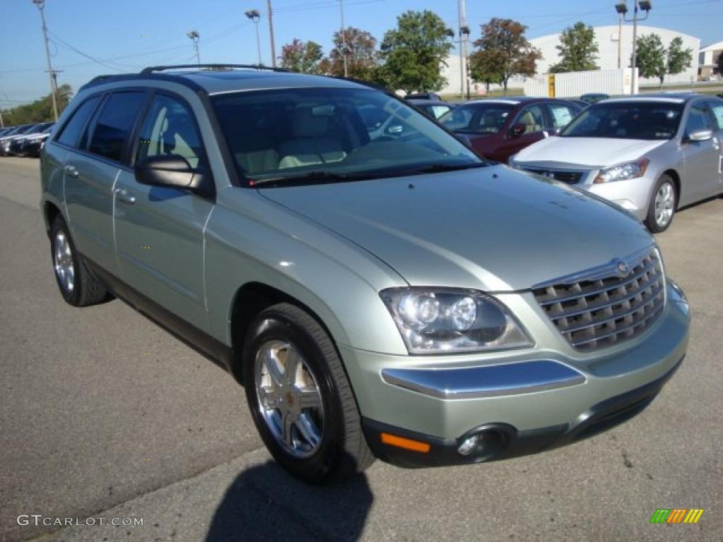 2004 Pacifica AWD - Satin Jade Green Pearl / Light Taupe photo #5