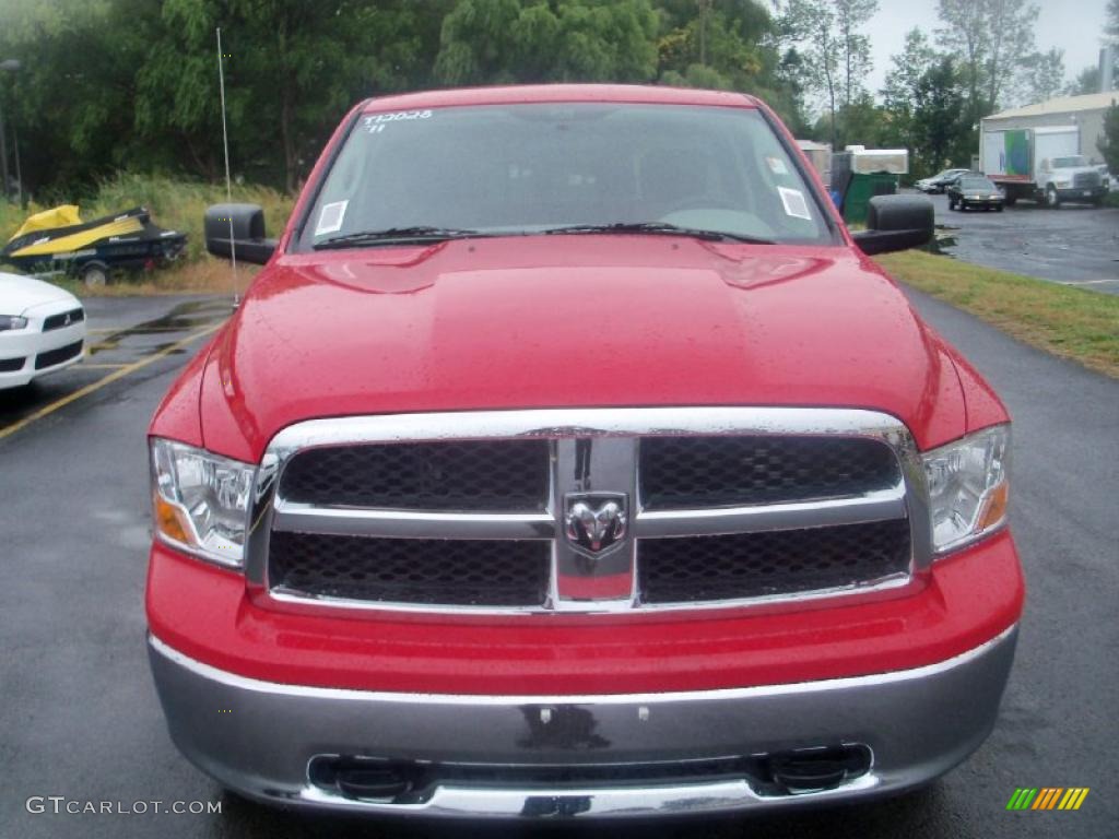 2011 Ram 1500 SLT Regular Cab 4x4 - Flame Red / Dark Slate Gray/Medium Graystone photo #11