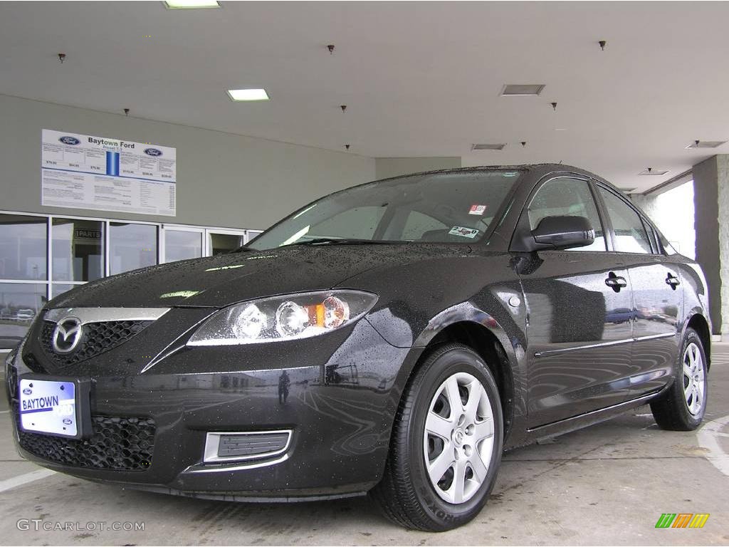 2008 MAZDA3 i Sport Sedan - Black Mica / Black photo #1