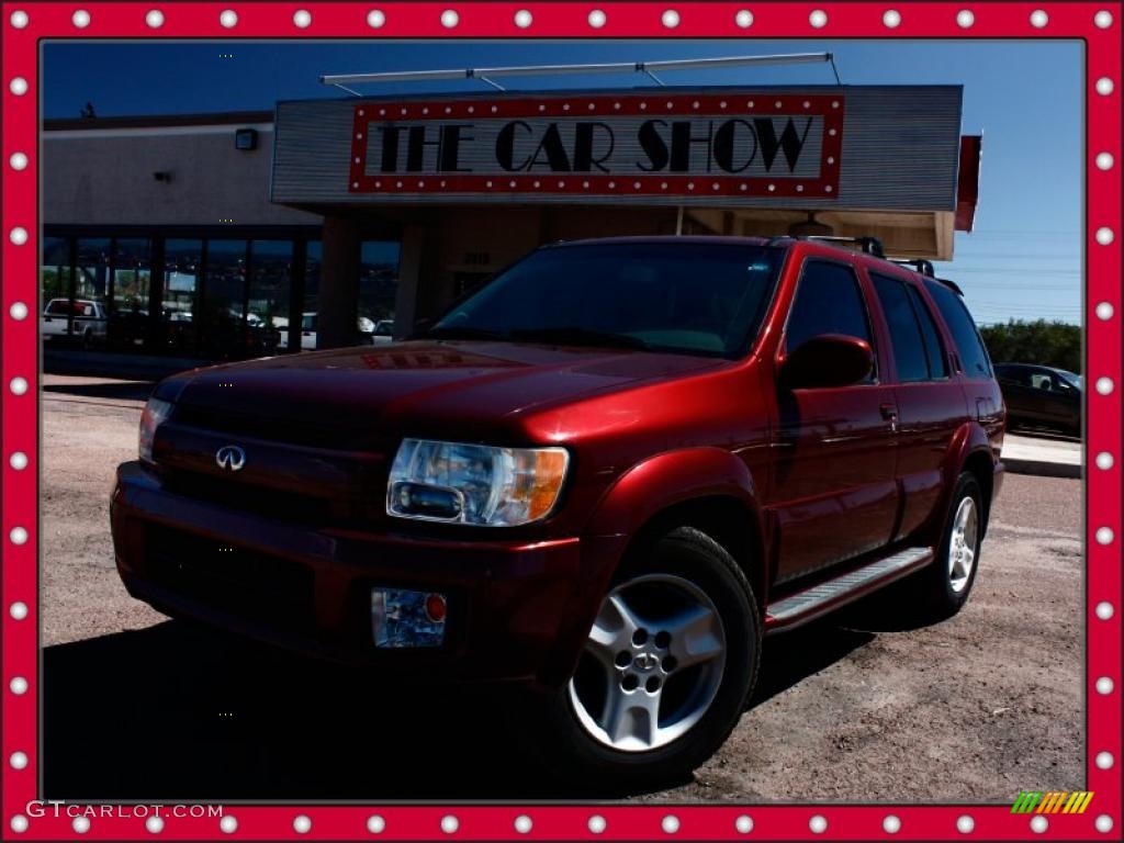 2001 QX4 4x4 - Burgundy Metallic / Stone Beige photo #1