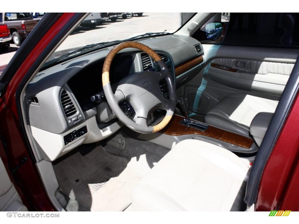 2001 QX4 4x4 - Burgundy Metallic / Stone Beige photo #7