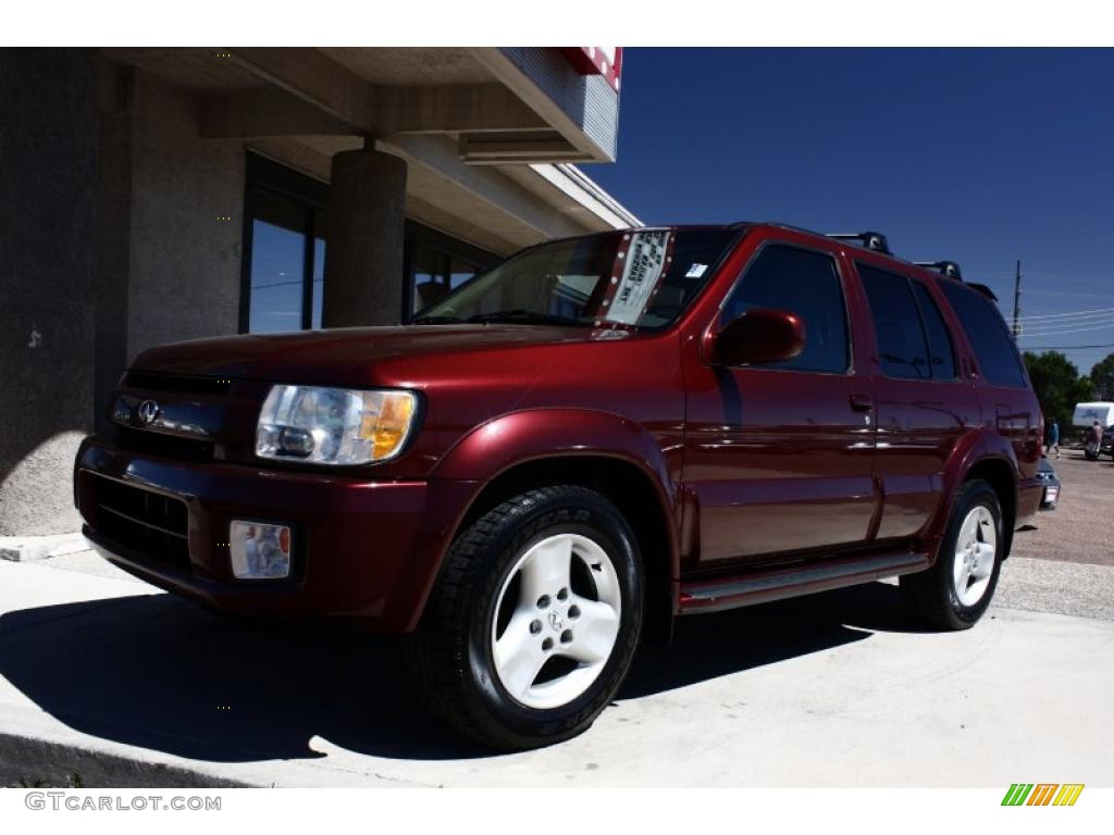 2001 QX4 4x4 - Burgundy Metallic / Stone Beige photo #19