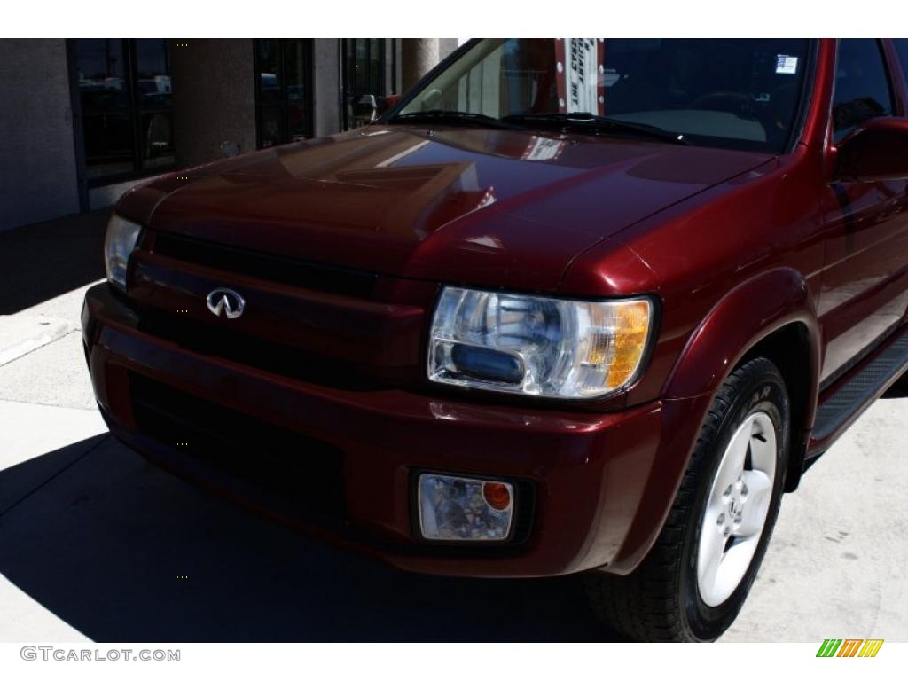 2001 QX4 4x4 - Burgundy Metallic / Stone Beige photo #20