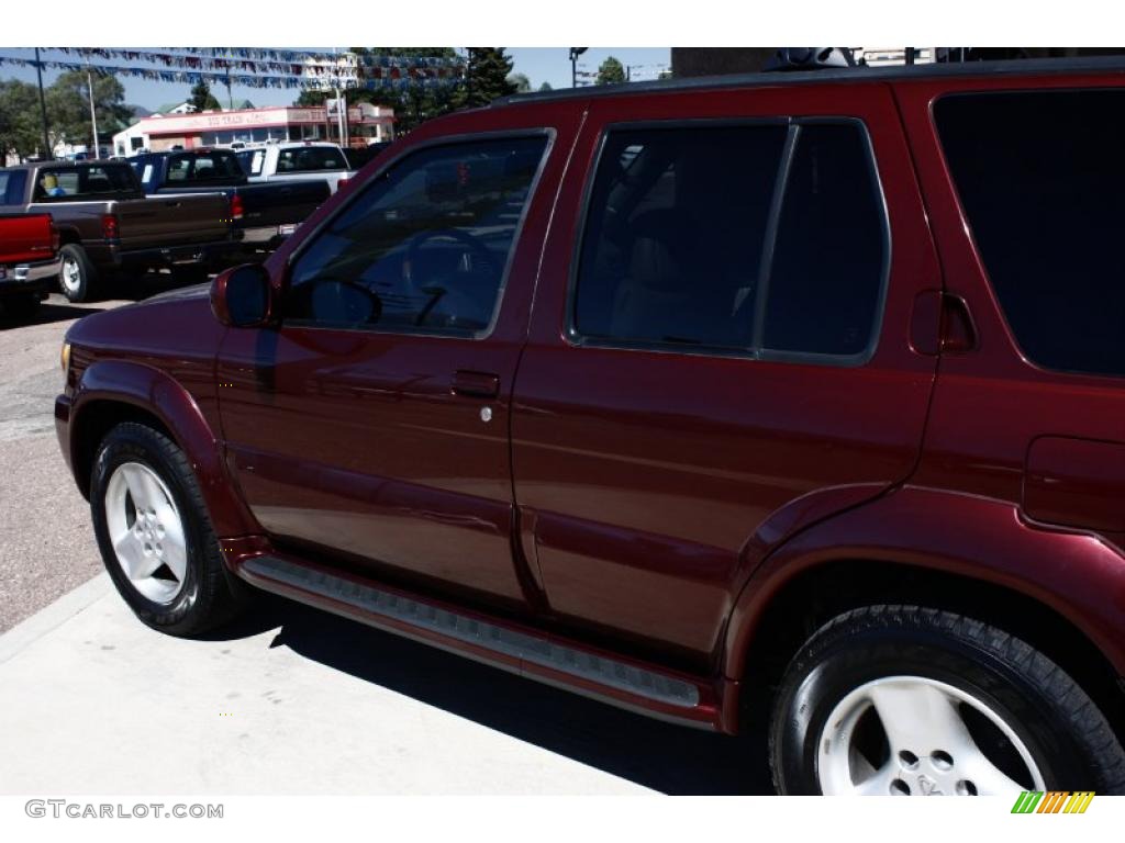 2001 QX4 4x4 - Burgundy Metallic / Stone Beige photo #24