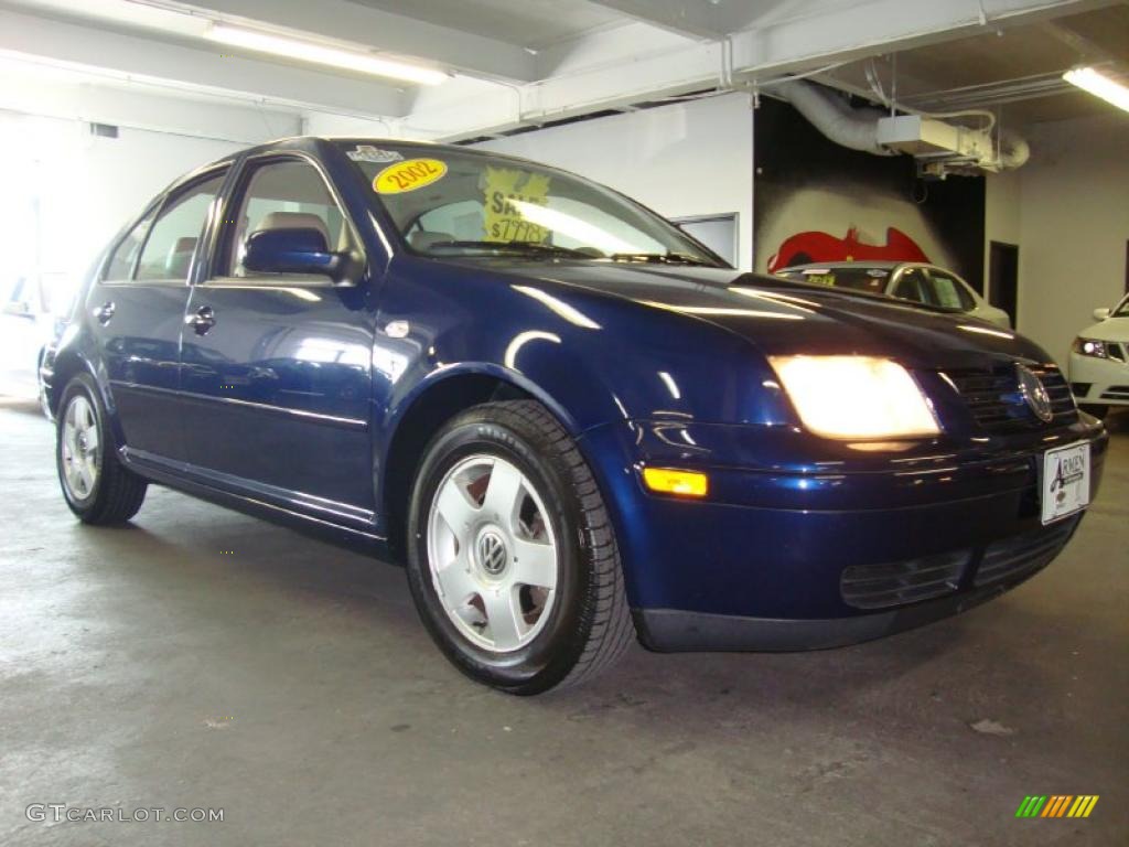 2002 Jetta GLS 1.8T Sedan - Indigo Blue / Beige photo #5