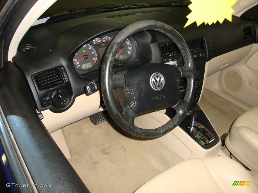 2002 Jetta GLS 1.8T Sedan - Indigo Blue / Beige photo #11