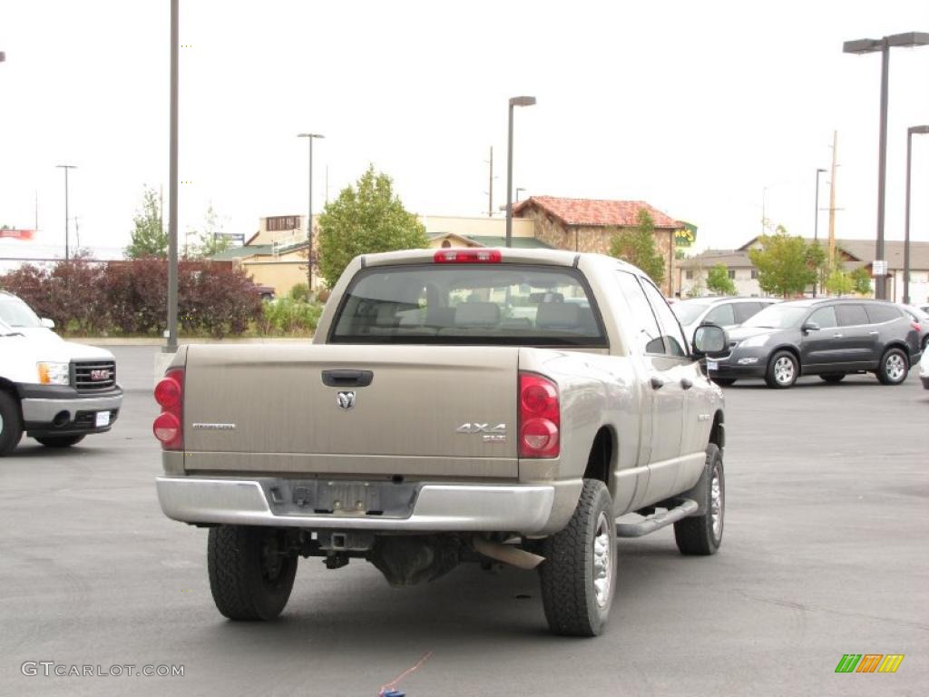 2007 Ram 1500 SLT Mega Cab 4x4 - Light Khaki Metallic / Khaki Beige photo #3