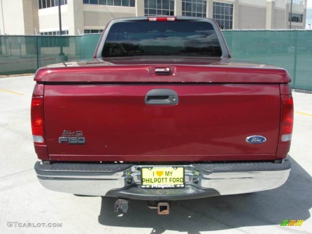 2003 F150 Lariat SuperCab - Toreador Red Metallic / Medium Parchment Beige photo #4