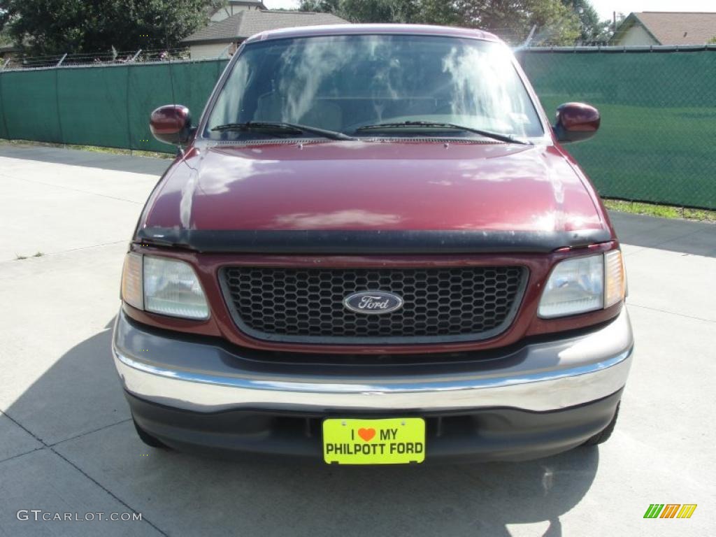 2003 F150 Lariat SuperCab - Toreador Red Metallic / Medium Parchment Beige photo #8