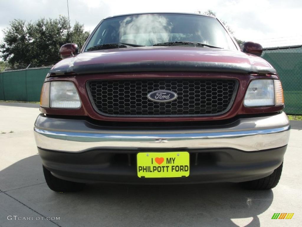 2003 F150 Lariat SuperCab - Toreador Red Metallic / Medium Parchment Beige photo #9