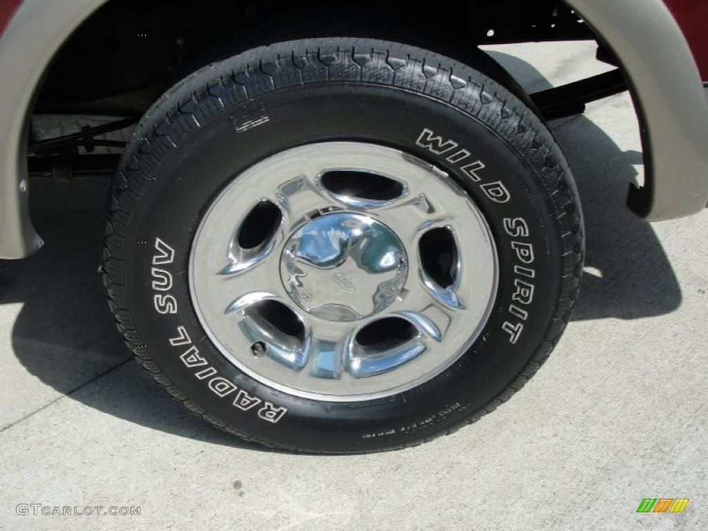 2003 F150 Lariat SuperCab - Toreador Red Metallic / Medium Parchment Beige photo #13