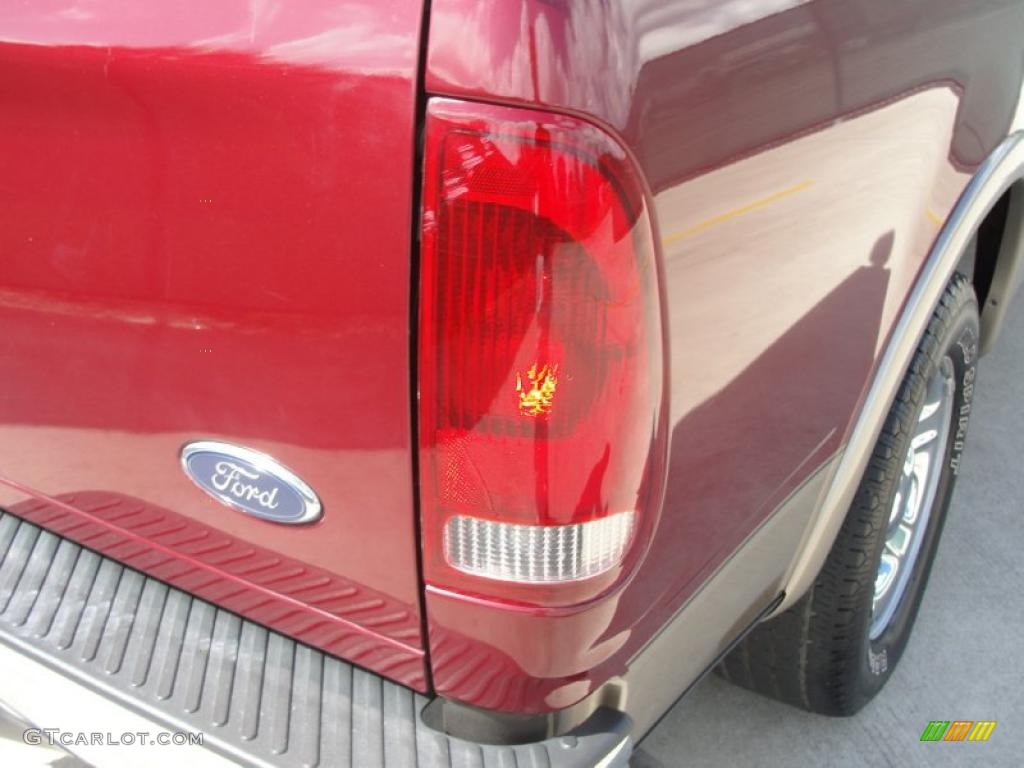 2003 F150 Lariat SuperCab - Toreador Red Metallic / Medium Parchment Beige photo #19