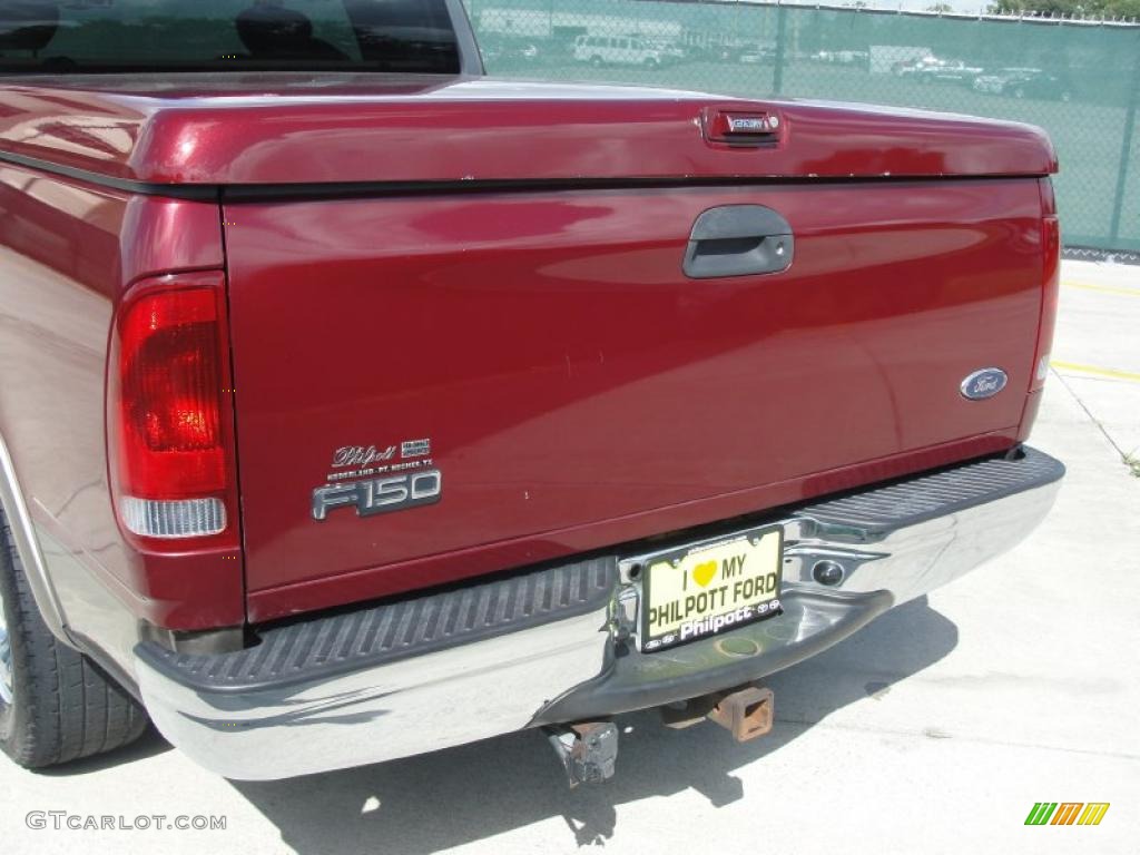 2003 F150 Lariat SuperCab - Toreador Red Metallic / Medium Parchment Beige photo #20
