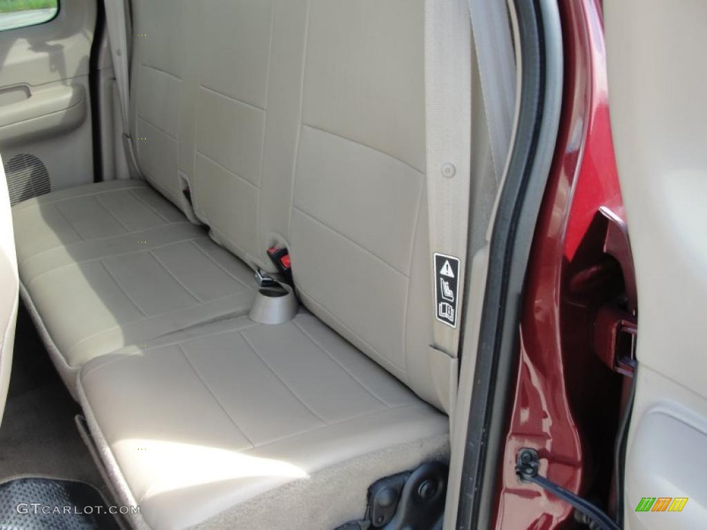2003 F150 Lariat SuperCab - Toreador Red Metallic / Medium Parchment Beige photo #29