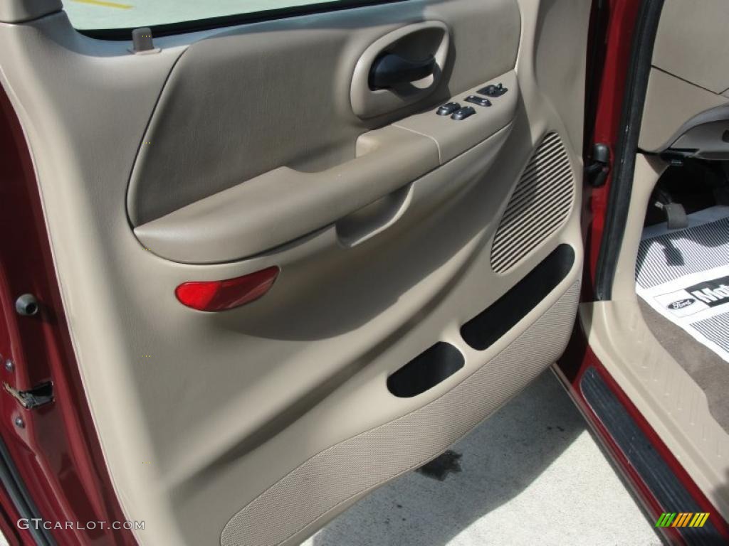 2003 F150 Lariat SuperCab - Toreador Red Metallic / Medium Parchment Beige photo #30