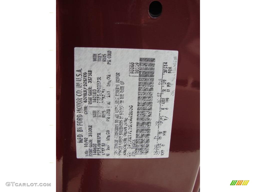 2003 F150 Lariat SuperCab - Toreador Red Metallic / Medium Parchment Beige photo #42