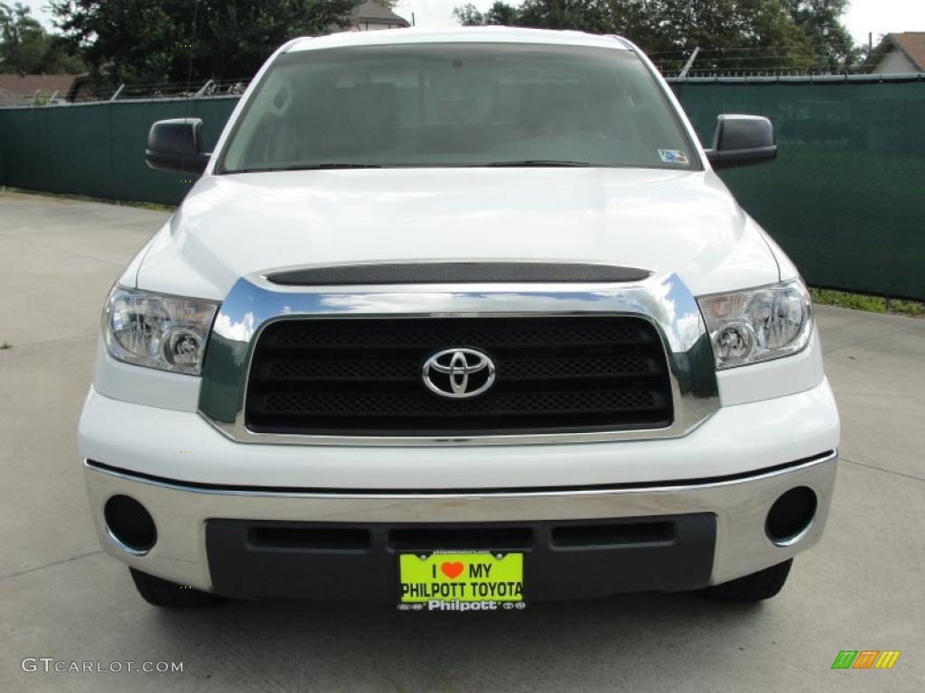 2007 Tundra SR5 Double Cab - Super White / Beige photo #8