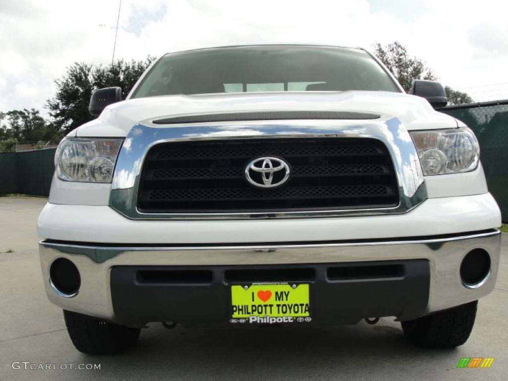 2007 Tundra SR5 Double Cab - Super White / Beige photo #9