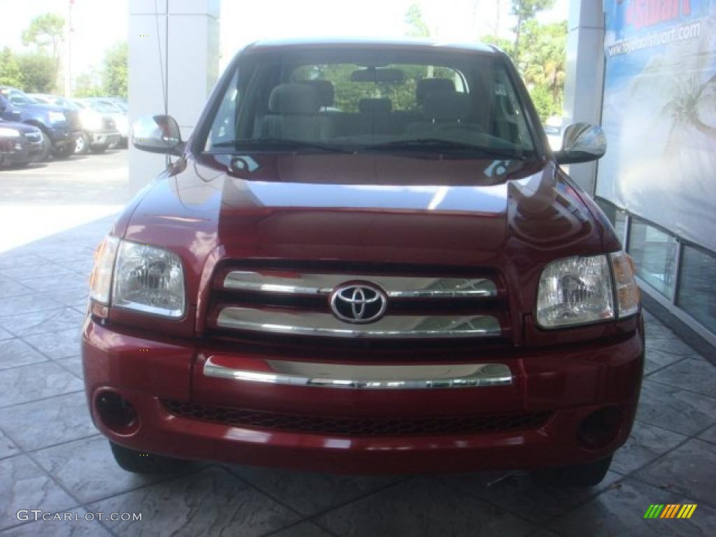 2004 Tundra SR5 Double Cab 4x4 - Salsa Red Pearl / Light Charcoal photo #3