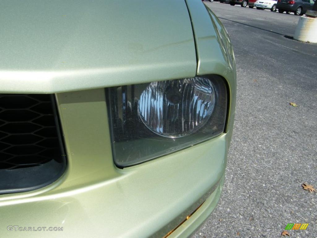 2006 Mustang V6 Premium Coupe - Legend Lime Metallic / Light Parchment photo #9