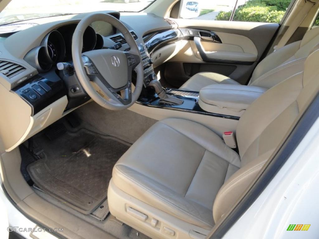 2007 MDX Technology - Aspen White Pearl / Parchment photo #10