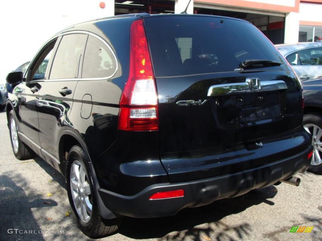 2009 CR-V EX 4WD - Crystal Black Pearl / Ivory photo #7