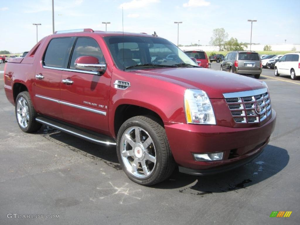 2008 Escalade EXT AWD - Sonoma Red / Cocoa/Light Cashmere photo #3