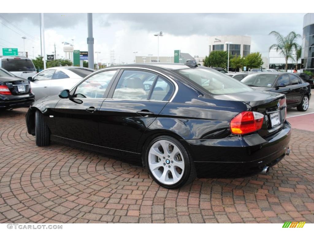 2008 3 Series 335i Sedan - Jet Black / Beige photo #3