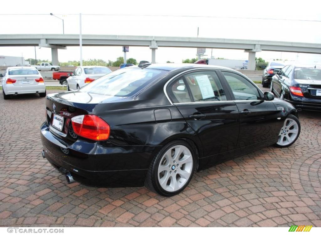 2008 3 Series 335i Sedan - Jet Black / Beige photo #5