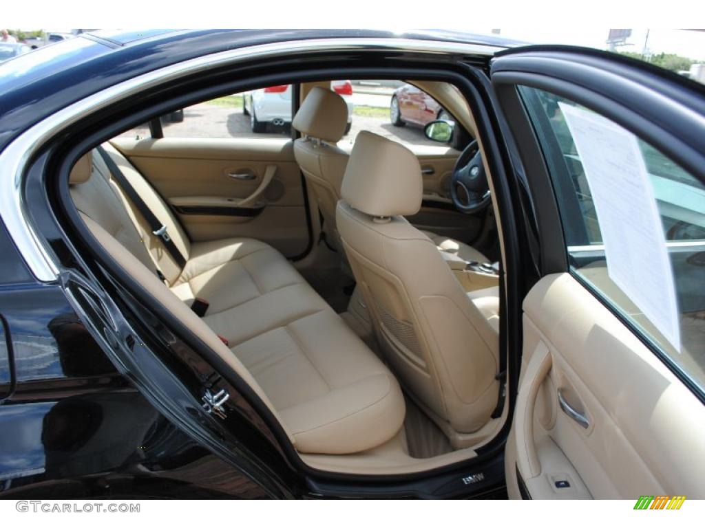 2008 3 Series 335i Sedan - Jet Black / Beige photo #9