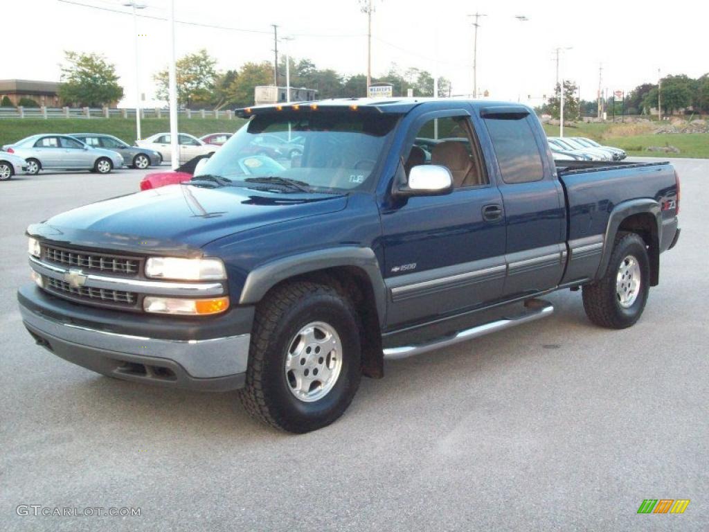 2000 Silverado 1500 LS Extended Cab 4x4 - Indigo Blue Metallic / Medium Gray photo #11