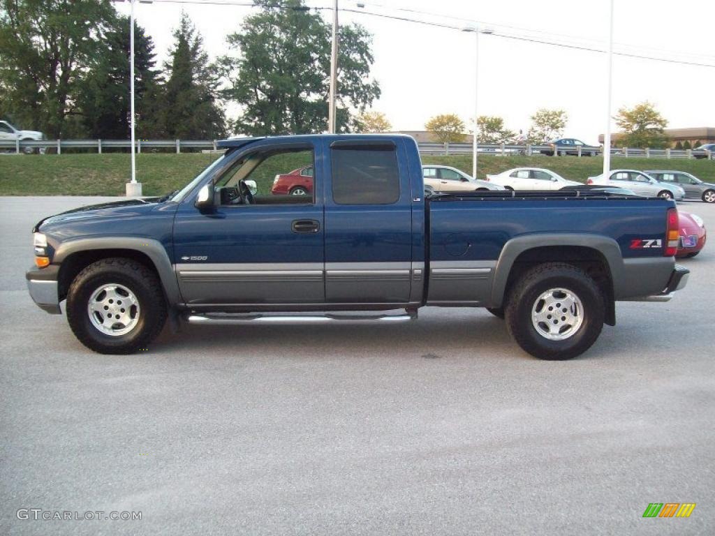 2000 Silverado 1500 LS Extended Cab 4x4 - Indigo Blue Metallic / Medium Gray photo #13