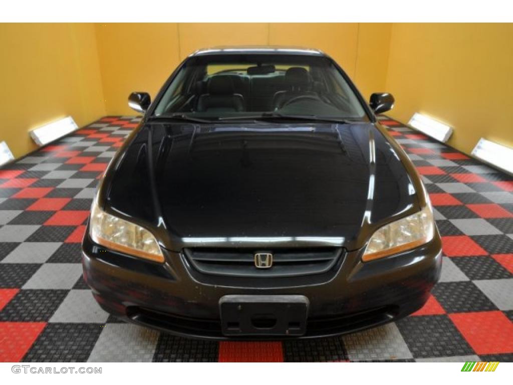 1999 Accord EX V6 Coupe - Flamenco Black Pearl / Charcoal photo #2