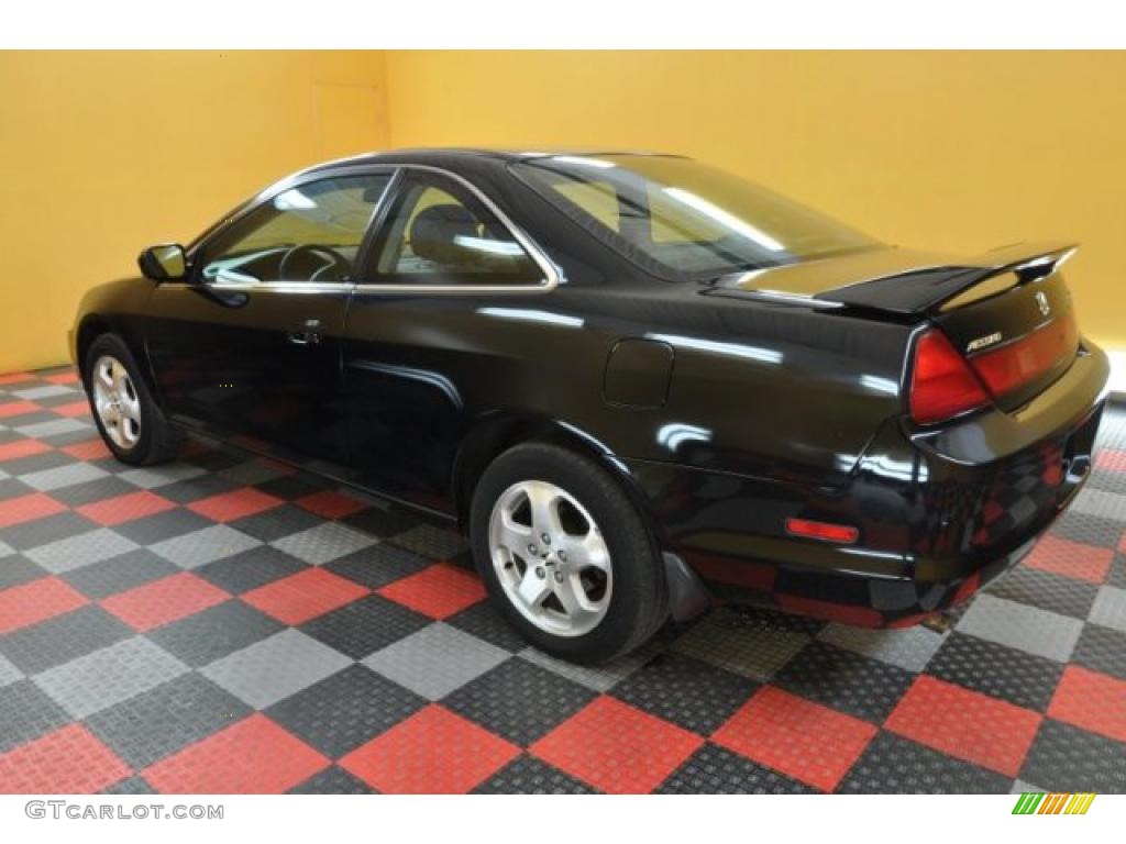 1999 Accord EX V6 Coupe - Flamenco Black Pearl / Charcoal photo #4