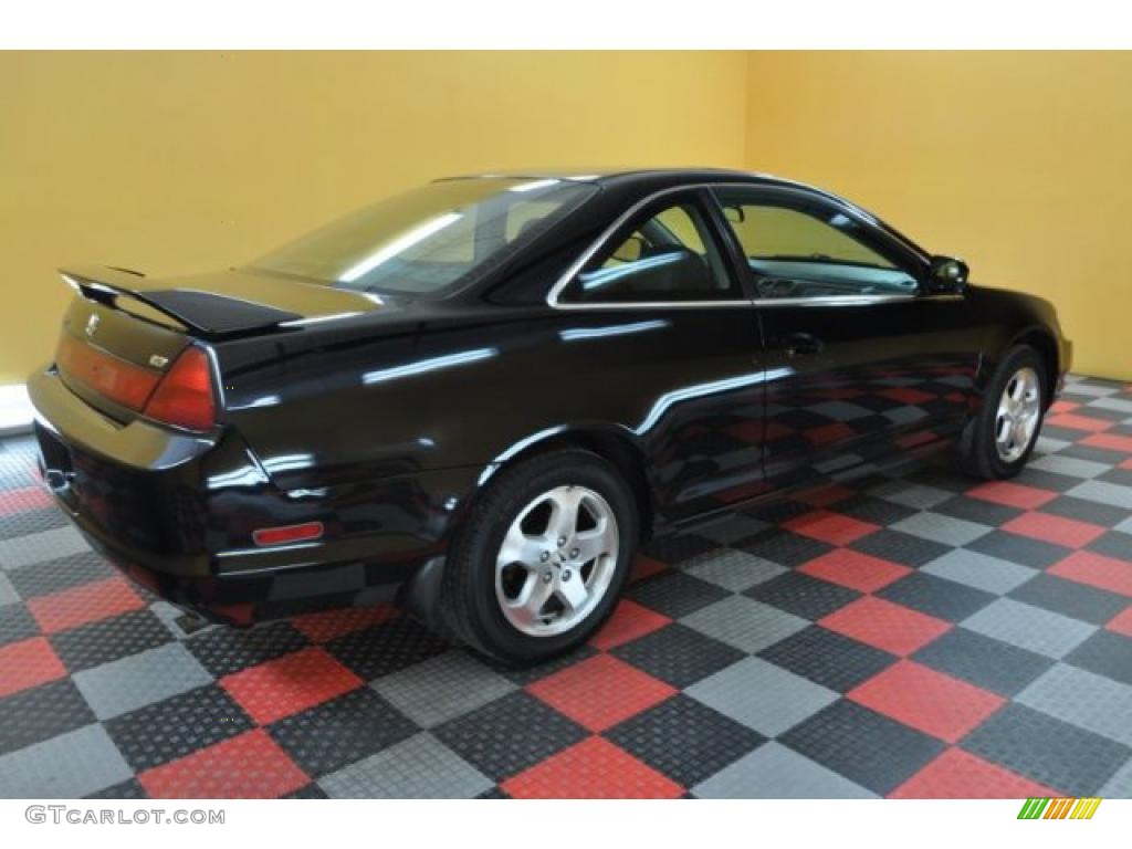 1999 Accord EX V6 Coupe - Flamenco Black Pearl / Charcoal photo #6