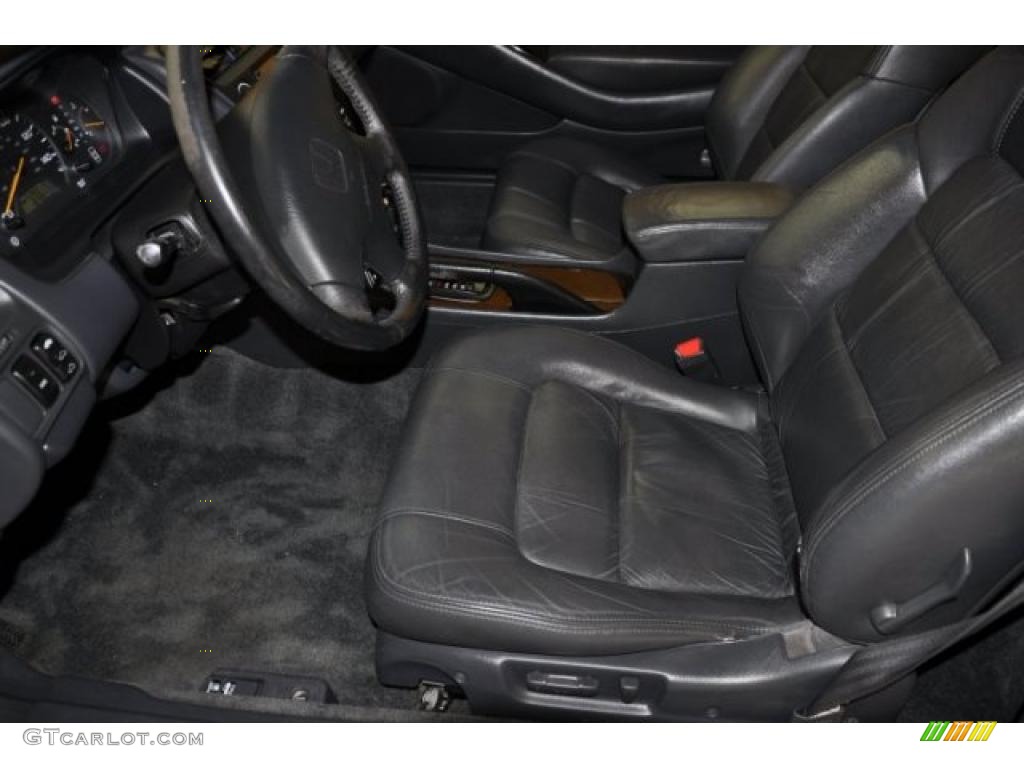 1999 Accord EX V6 Coupe - Flamenco Black Pearl / Charcoal photo #12