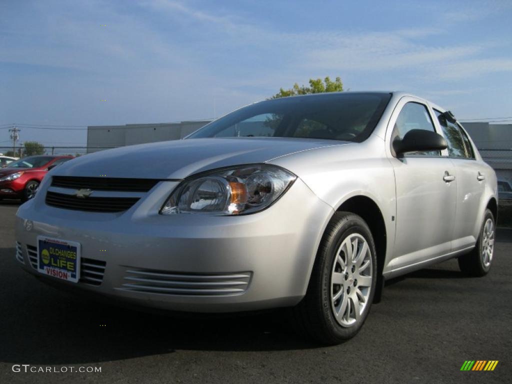 2010 Cobalt LS Sedan - Silver Ice Metallic / Gray photo #1