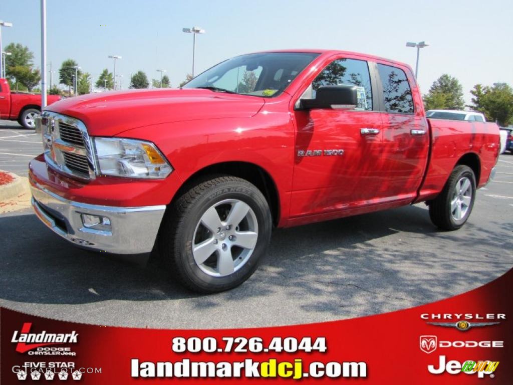 2011 Ram 1500 Big Horn Quad Cab - Flame Red / Dark Slate Gray photo #1