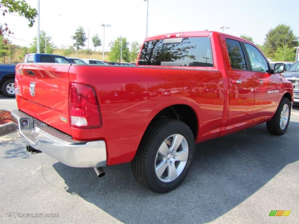 2011 Ram 1500 Big Horn Quad Cab - Flame Red / Dark Slate Gray photo #3