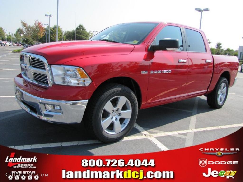 2011 Ram 1500 Big Horn Crew Cab - Flame Red / Dark Slate Gray/Medium Graystone photo #1