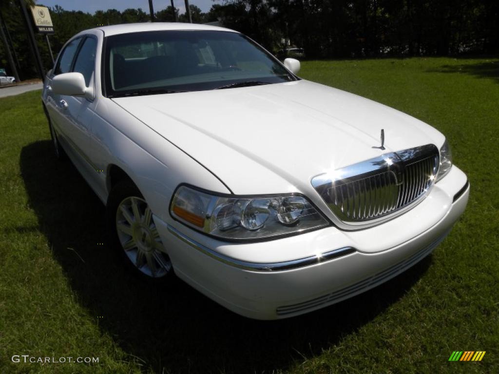 Vibrant White Lincoln Town Car