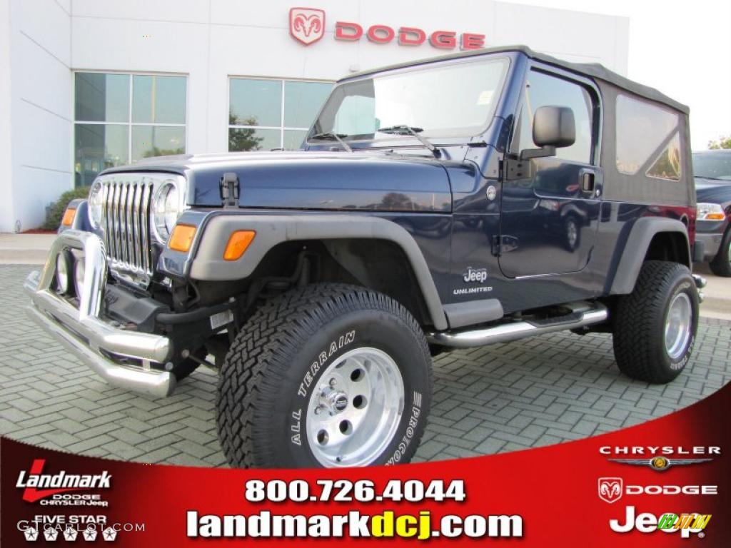 2006 Wrangler Unlimited 4x4 - Midnight Blue Pearl / Khaki photo #1