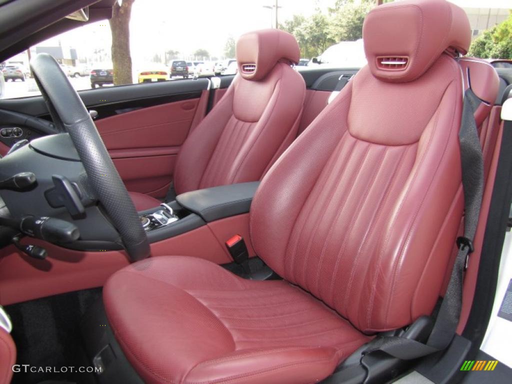 Red Interior 2009 Mercedes-Benz SL 550 Silver Arrow Edition Roadster Photo #36989637
