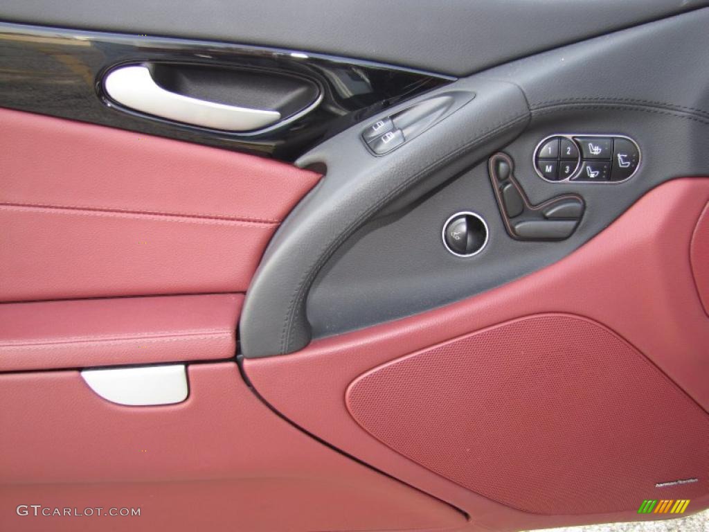 2009 Mercedes-Benz SL 550 Silver Arrow Edition Roadster Red Door Panel Photo #36989645