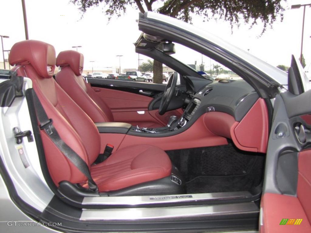 Red Interior 2009 Mercedes-Benz SL 550 Silver Arrow Edition Roadster Photo #36989665