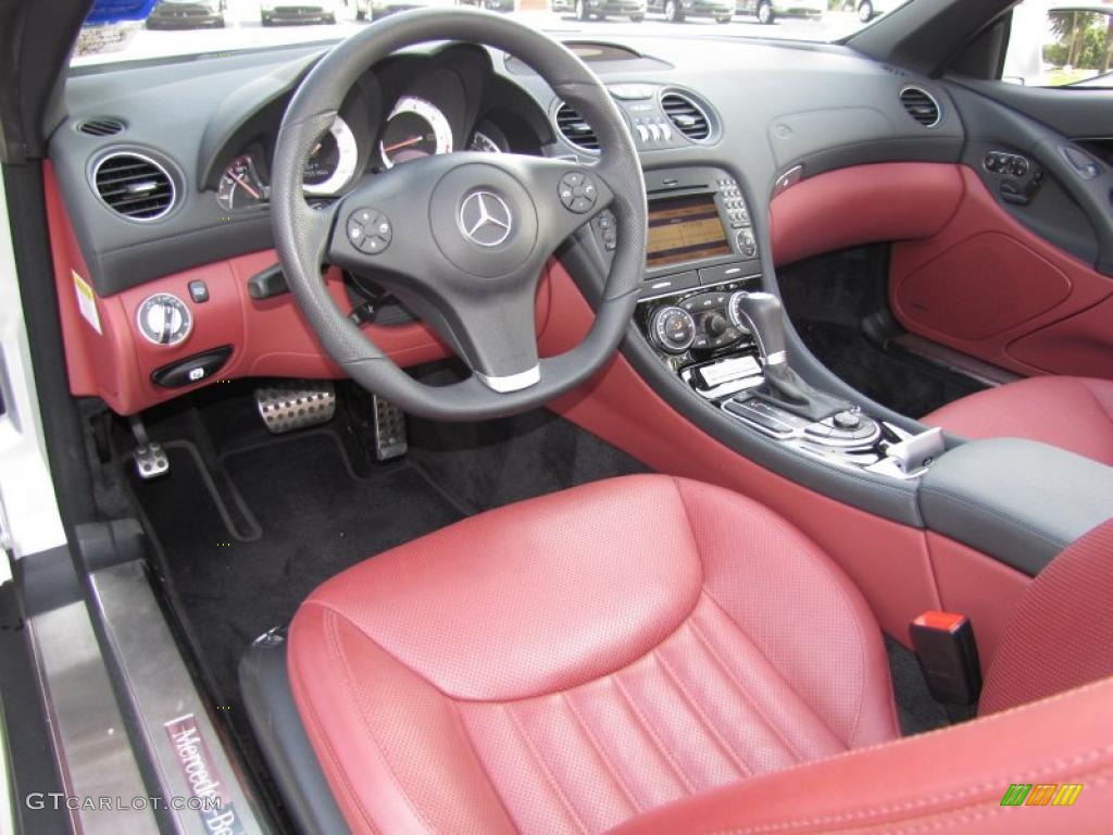 2009 Mercedes-Benz SL 550 Silver Arrow Edition Roadster Red Dashboard Photo #36989717