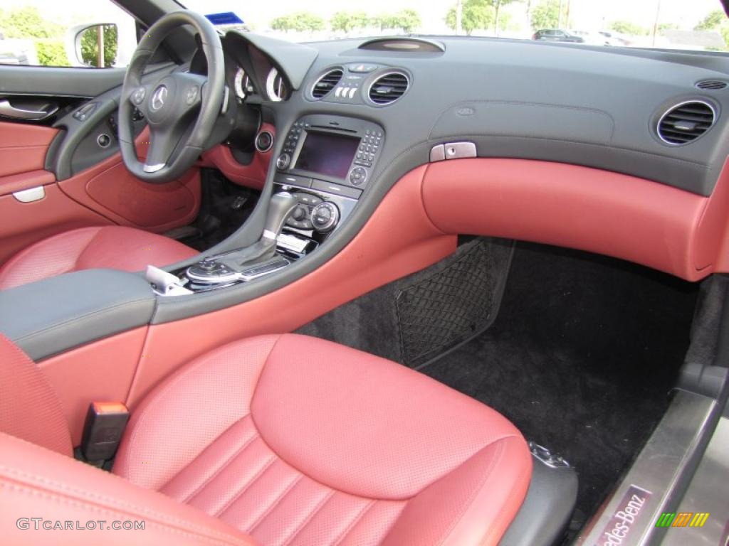 Red Interior 2009 Mercedes-Benz SL 550 Silver Arrow Edition Roadster Photo #36989729